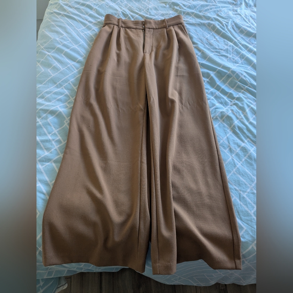 Abercrombie & Fitch Women's Brown Wide-Leg Trousers